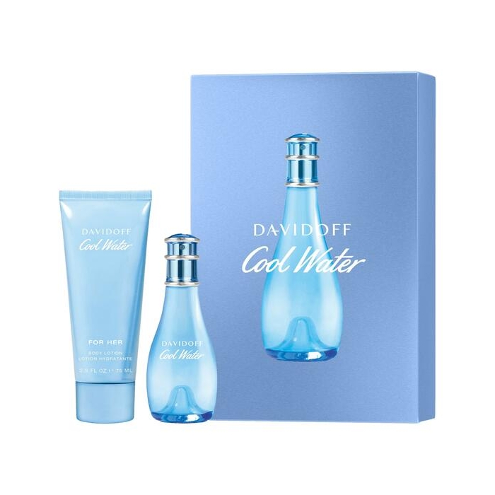 Cool Water Woman Set = E.d.T. Nat. Spray + Body Lotion