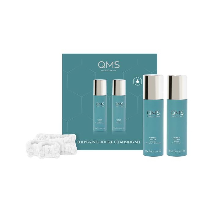Energizing Double Cleansing Set = Energizing Cleansing Gel 200 ml + Hydrating Toner 200 ml + Haarband + Armband mit Logo