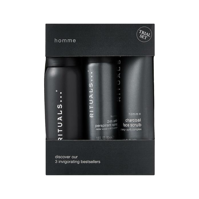 Homme Trial Set = Foaming Shower Gel 50 ml + Body Cream 70 ml + Body Scrub  125 g [Rituals] » Für 18,90 € online kaufen