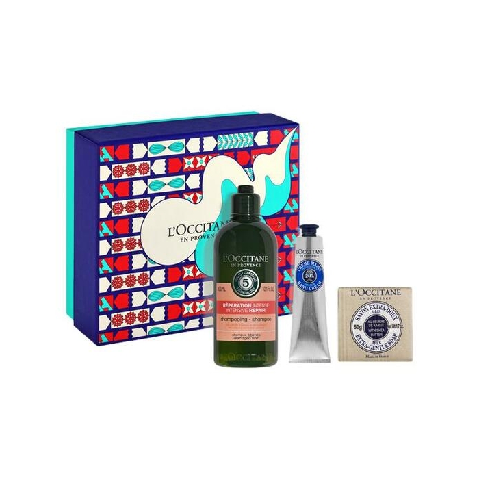 Must-Haves Xmas 23 = Intensiv-Repair Shampoo 300 ml + Shea Handcreme 75 ml + Shea Milch Seife 50 g