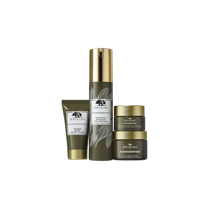 Plantscription Set = Multi-Powered Youth Serum 50ml + Anti-Aging Cleanser 30ml + Powerful Lifting Cream 30ml + Wrinkle Correcting Eye Cream 15 ml