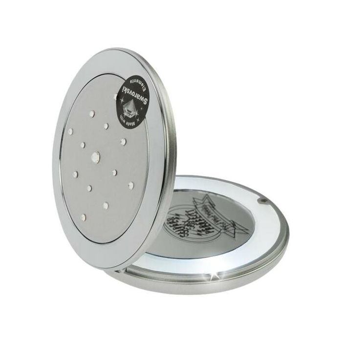 Taschenspiegel, rund, LED, 5-fach