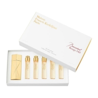 Baccarat Rouge 540 Travel Set = Globe Trotter Travel Spray Case Golden Edition + 5x Eau de Parfum 11 ml