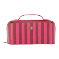 Cyrille Cosmetic Bag Medium Stripe Pink 23.5x11x5x22cm
