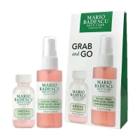Grab & Go Set = Facial Spray with Aloe, Herbs & Rosewater + Drying Lotion
