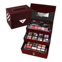 Kosmetik-Koffer Beauty Case Velvety dark red 74 Teile