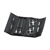 Maniküre-Wickel-Etui Nappa, vernickelt