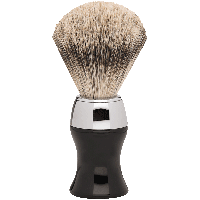 Rasierpinsel Silberspitz, Edelharz, Schwarz