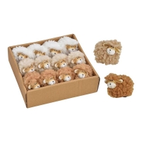 Schaf aus Ton Kunstfell