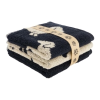 Seifenlappen We love Dogs Bundle schwarz/beige 30x30