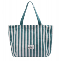 Schuback Shopper grün-weiß-gestreift