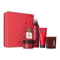 The Ritual of Ayurveda Medium Gift Set 2024 = Body Cream 100 ml + Candle 140 g + Body Scrub 125 g + Foaming Shower Gel 200 ml