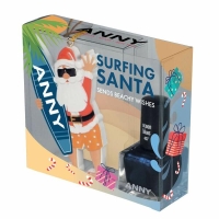 XMAS Set Surfing Santa Sends Beachy Wishes 45 = Nail Polish Ocean Blues 15 ml + Surfiig Santa Sends Beachy Wishes Kugel
